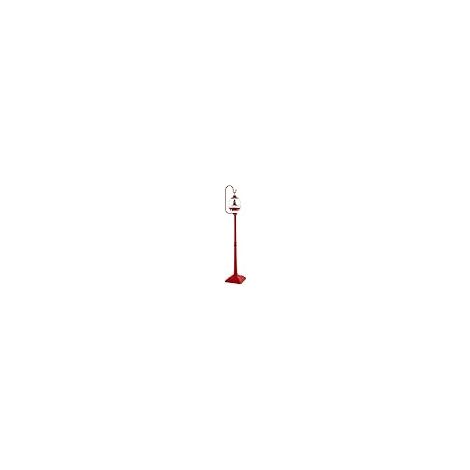COSTWAY 170 CM Lampione Natalizio Musicale, Lampada da Esterno Festiva con Globo di Neve Attivato dal Suono, Musica, Scena di Fiocchi di Neve, Funzione di Rotazione (170 cm)