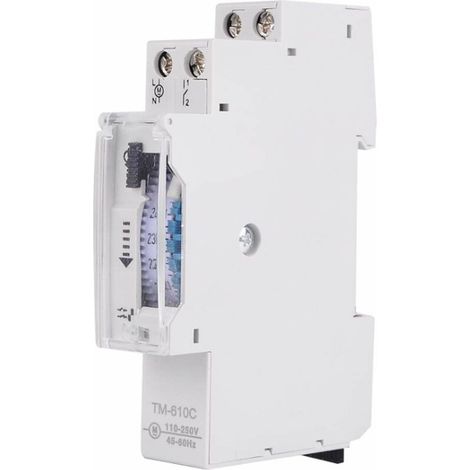 Interrupteur Horaire de Rail Interrupteur de Commande de Synchronisation de Rail DIN Intelligent Relais de Minuterie TM610C 220V pour Réverbère (1/5)