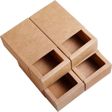 Kraftpapierbox Geschenkverpackung 12 8 x 10 8 x 4 2 cm Festliche Geschenkverpackung Geeignet für Seife Schmuck und Süßigkeiten 20 Stück pro 12,8 (1/5)
