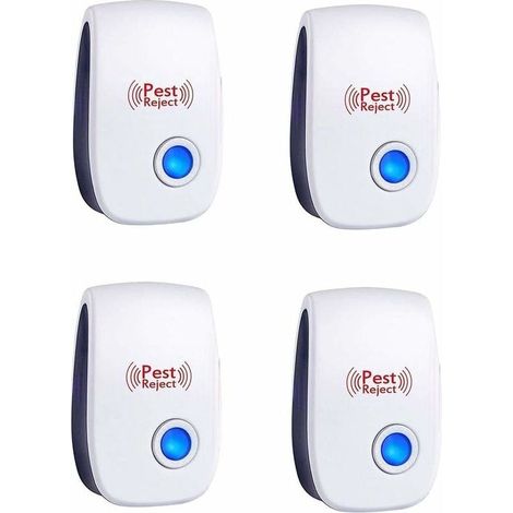 4er-Pack Ultraschall-Schädlingsbekämpfer – Elektronisches Abwehrmittel gegen Mäuse und Ratten – Abwehrmittel gegen Insekten und Spinnen (1/4)