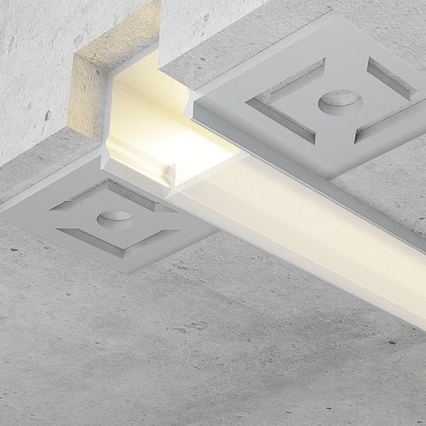 IluminaShop - Perfil de Aluminio Crow Empotrable 2 Metros (1/3)