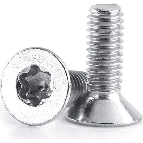 Vis à tête plate M4 Star, vis à bois Torx/Star Drive en acier inoxydable 304, 50PCS/Pack(M4×10mm) (1/3)