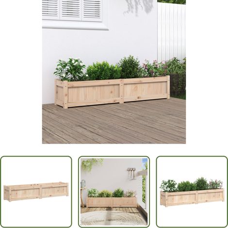 Kiefer Holz - Pflanzkübel 150x31x31 cm Massivholz Kiefer (1/5)