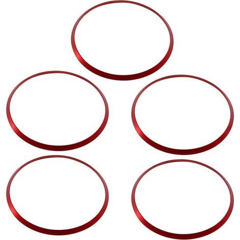 Bague rouge pour évents climatisés pour voiture, 5 pièces, accessoires compatibles avec TT Mk3 8S (1/5)