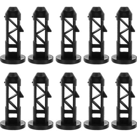10 Sicherheitsschlaufen für Mülltonnen im Außenbereich, Mülltonnendeckel, Verbindungsstifte – 6,8 x 3 x 3 cm – Schwarz (1/4)