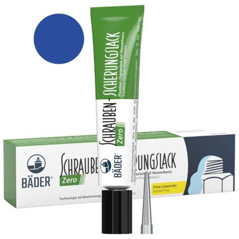 Vernis de sécurité pour vis Zero 20 ml Tube bleu (Par 12) (1/3)