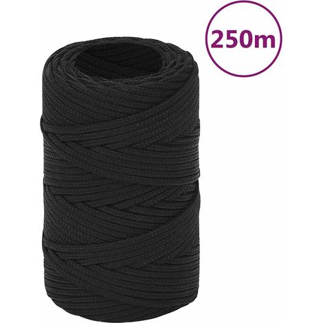 Corde de bateau Noir complet 2 mm 250 m Polypropylène (1/5)