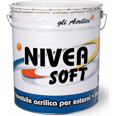 Idropittura Bianca Super Lavabile per interni ed esterni Nivea Soft Laiv 14Lt