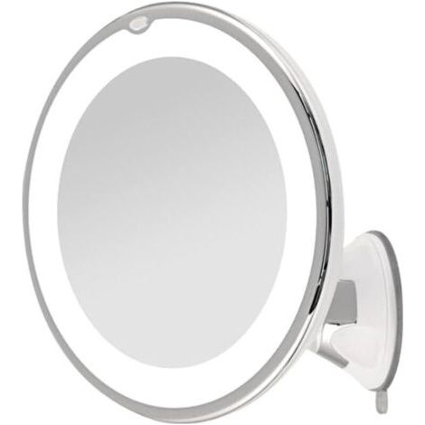 Loupe grossissante x10 avec lumière, LED et ventouse verrouillable Rotation à 360°.