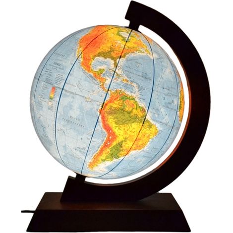 Globo politico-fisico, 32 cm. Miniato. Cornice in legno. (1/5)