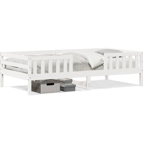Maison Exclusive - Massivholzbett ohne Matratze Weiß 75x190 cm Ki