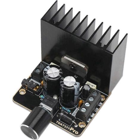 Carte d'amplificateur de puissance, kit d'amplificateur audio double canal 2.0 30 W + 30 W, module d'amplificateur stéréo numérique classe AB 12 V CC TDA7377 (1/5)