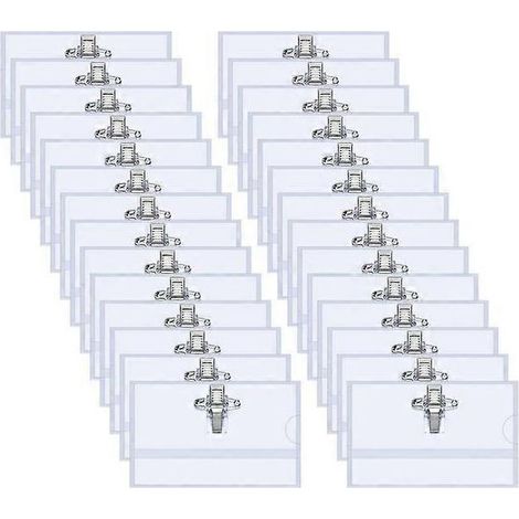 Lot de 100 étiquettes nominatives transparentes de 90 x 56 mm (1/5)