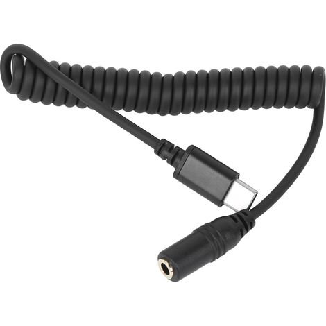 Câble Audio Microphone Adaptateur Ressort Type C Pour Smartphone Android Tablette 1 Pièce (1/5)