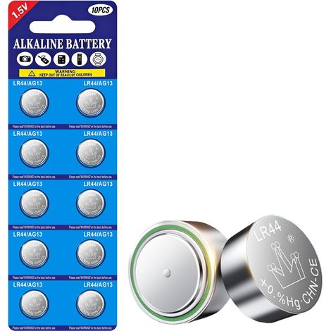 Btfarm 10er-Pack LR44-Knopfzellenbatterien für LED-Lichterketten