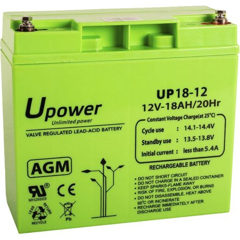 Batería AGM UP18-12 de 18 Ah (1/2)