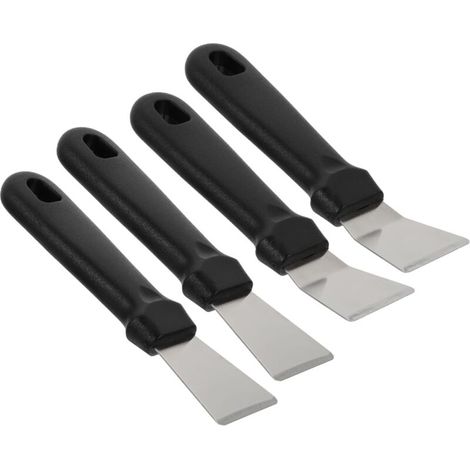 Ensemble de 4 mini-pelles de dégivrage pour réfrigérateur, déneigement et déglaçage, pelle, balayeuse, grattoir pour congélateur, dégivreur de congélateur (droite - courbée) (1/5)