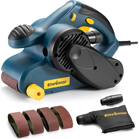 Ponceuse, 950 W, 6 Vitesses, 120-380 tr/min, 12 Bandes 76×533mm (1/5)