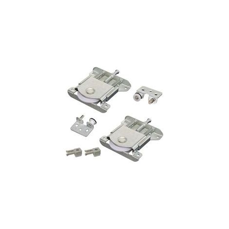 Kit 2 Roues pour Porte Coulissante Armoire Placard Vitrine, Système de Glissement Silencieux et Robuste pour Meuble de Rangement (1/4)