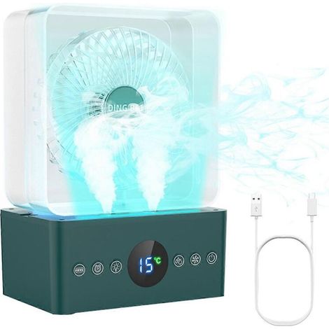 Klimaanlagenventilator mit 3600-mAh-Akku, 3-stufiger Verdunstungsluftkühler, leise und tragbar – KZQ (1/5)