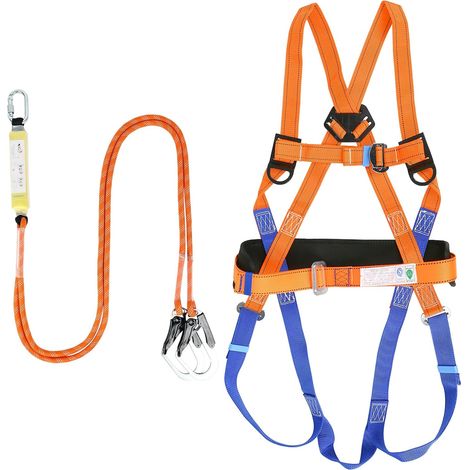 Ensemble de ceinture de sécurité complète F avec ceinture de sécurité amovible et passants de poitrine, protection contre les chutes pour la taille et les hanches en alpinisme (1/5)