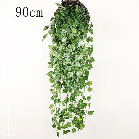 (B2-2pcs) Jardinière murale en rotin tressé à la main, panier en rotin tressé, support pour plantes grimpantes, pot de jardin, jardinière murale (1/4)