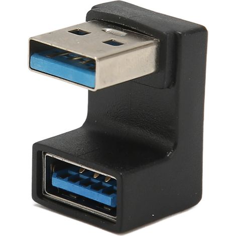 Adaptateur USB mâle vers USB femelle en forme de U, transfert de données haut débit 10 Gbit/s, adaptateur USB 3.1 pour PC et ordinateur portable, chargeur USB A (1/5)