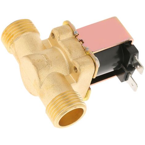 Électrovanne électrique en laiton 1/2" CC 12 V normalement fermée pour la commande d'eau (1/5)