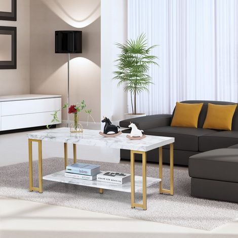 Mesa de centro mesa auxiliar mesa de sofa mesa auxiliar mesa consola mesa de centro dorada y blanca
