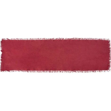 Chemin de Table "Maha" 38x140cm Rouge Grenat (1/3)