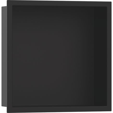 hansgrohe XtraStoris niche murale 56061670 30x30x10cm, avec Rahmen intégré, noir mat (1/7)