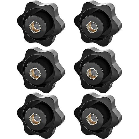 Bouton de serrage M8, écrou étoile, bouton de serrage à filetage moleté, écrou de serrage M8, bouton de serrage à tête étoile n (1/5)