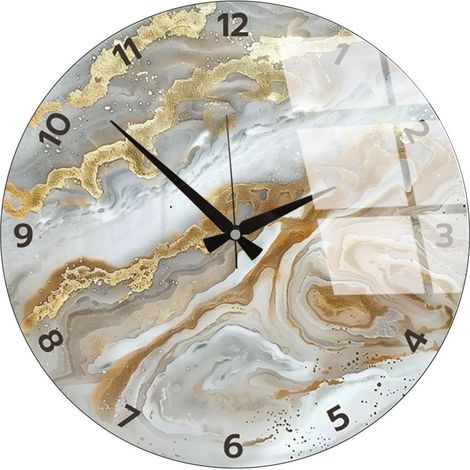 Orologio da parete in vetro, orologio decorativo per soggiorno Clock Multicolore