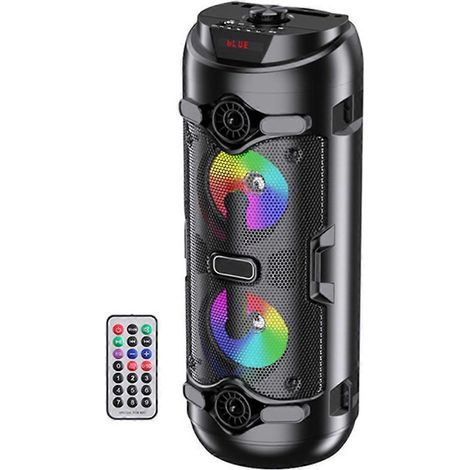 Enceinte colonne portable Bluetooth sans fil, grande et puissante