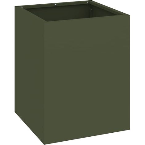 Maison Exclusive - Vaso da giardino Verde oliva 32 x 32 x 40 cm