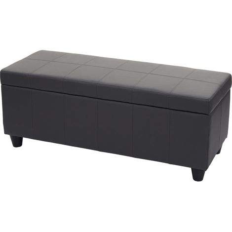 [NON UTILIZZATO] Panca contenitore elegante Kriens ecopelle 114x45x45cm grigio opaco