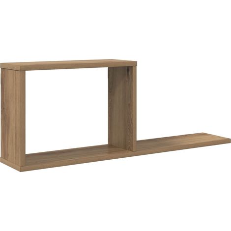 Schweberegale Artisan-Eiche 80 x 15 x 30 cm Holzwerkstoff vidaXL (1/5)