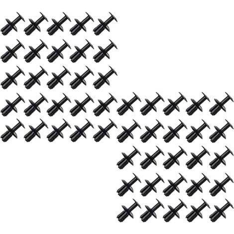 50 pièces clips de garniture auto pare-chocs revêtements d'ailes protège-boue rivets à pression fixations plastique noir 51470146782 51471911992 (1/3)