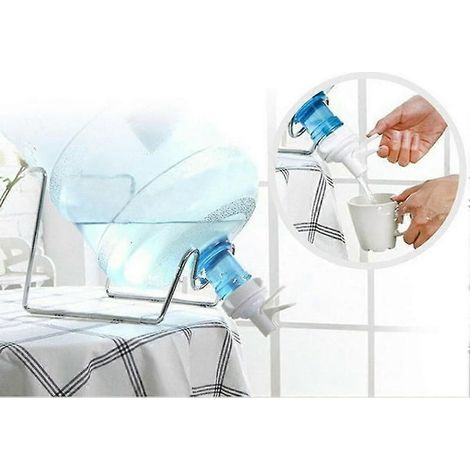 Support de distributeur d'eau 3-5 gallons, porte-bidon avec robinet anti-poussière, présentoir en acier, accessoire de recharge, stable et pratique