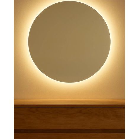 Exagonshop Specchio 70 cm retroilluminato tondo luce naturale