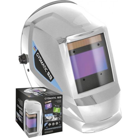 Masque de protection LCD GYSMATIC 9/13 – Filtre automatique – Temps de réaction 0.10 ms – Large champ de vision – Soudure MMA/TIG/MIG
