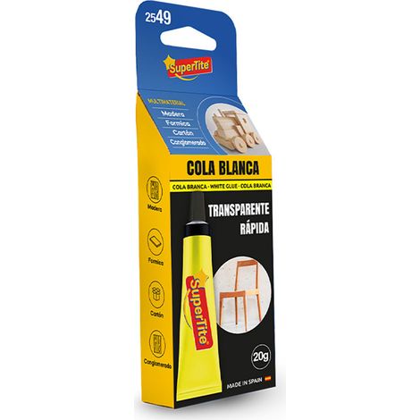 12 transparente, trocknende weiße Klebstoffe, 20 g