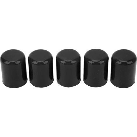 Bouchon d'extrémité de durite d'admission en silicone noir, résistant aux intempéries, 5 pièces, pour tube de 19 mm, embout de raccord sous vide auto. (1/5)