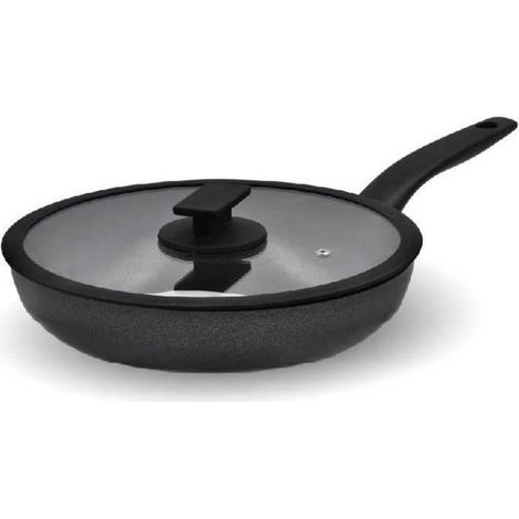 Padella Antiaderente Vulcano con Coperchio in Vetro 28 cm Accademia Mugnano (1/2)