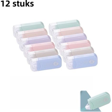 Lot de 12 - Ruban adhésif - Créatif - Ruban adhésif double face transparent - Ruban de bricolage - Ruban adhésif permanent - Rouleau - Convient pour le bricolage et le scrapbooking (1/5)