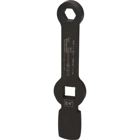 KS Tools 3/4 Schlag-Sechskant-Schlüssel mit 2 Schlagflächen, 26 mm (1/2)