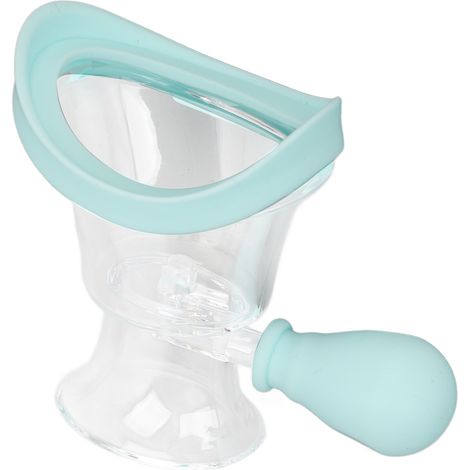 Tasse de lavage oculaire en silicone bleue, système de nettoyage précis pour yeux fatigués et élimination du maquillage (1/5)
