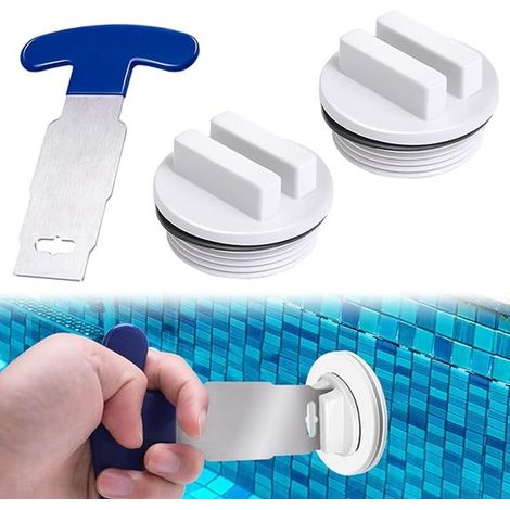 Tappo di scarico per filtro piscina da 1,5 pollici - Con chiave (1/5)