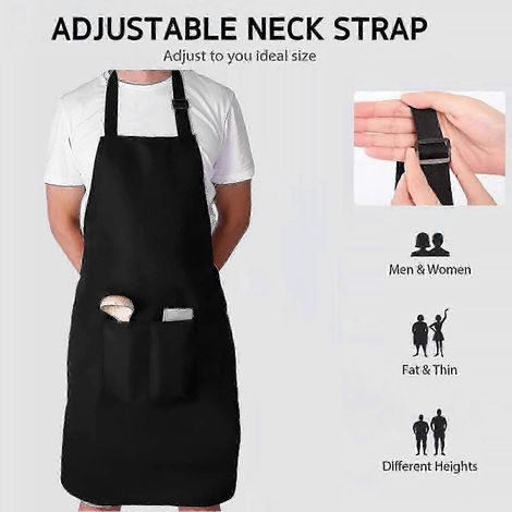 Tablier de chef imperméable en polyester et coton, couleur unie, à suspendre au cou, pour restaurant f54 2025