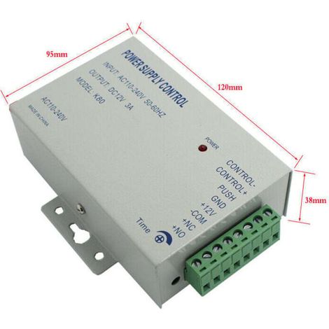 [JAMAIS UTILISÉ]AC 110-240V à DC12v 3A 36w Alimentation Power Supply Control pour Système de Contrôle d'accès à la Porte Alimentation